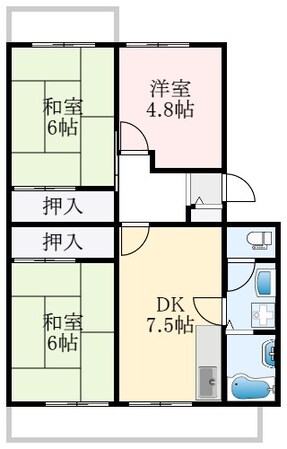 エステートⅢの物件間取画像